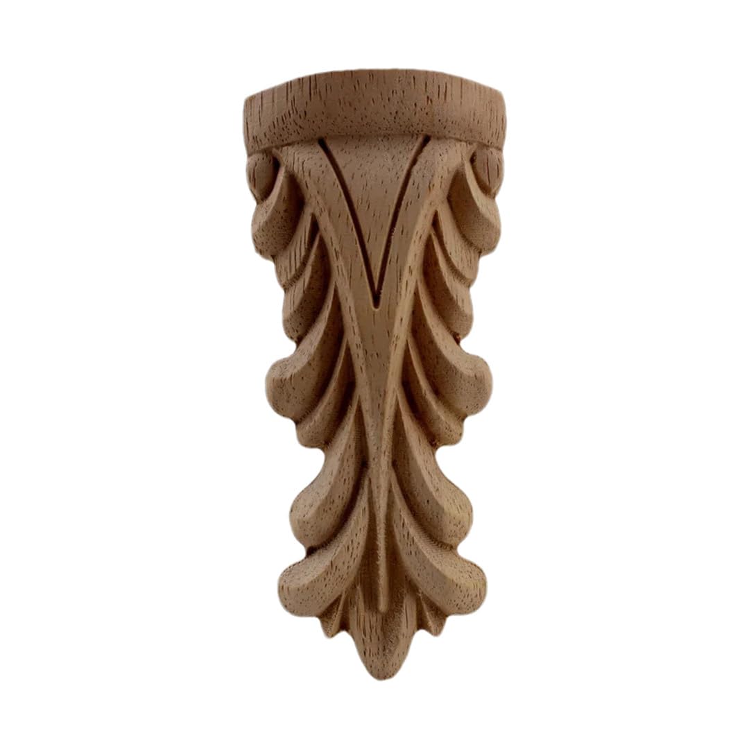Wvapzxx Drewniana aplikacja rzeźbiona narożna rama drzwi meble ścienne dekoracyjne figurki drewniane ozdoby miniatury wystrój domu 13 cm x 6 cm