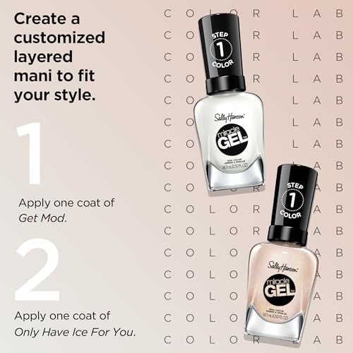 Esmalte de uñas gel Sally Hansen Miracle Gel blanco miniatura 3