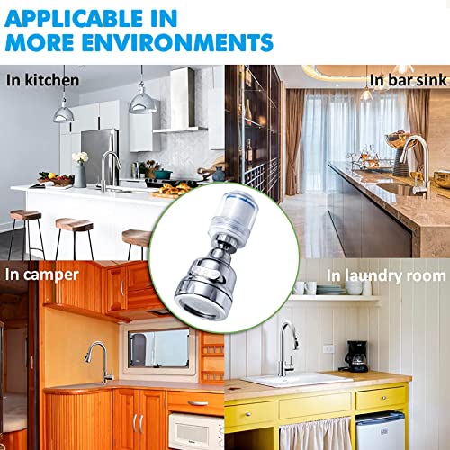 Sink Filter Water Faucet,360° Rotating Faucet Water Filter, Kitchen Bathroom Universal Swivel Sink Filter, With 3 Water Outlet Modes Removes Chlorine Fluoride Heavy Metals Hard Water For Home Kitchen #TOP1
