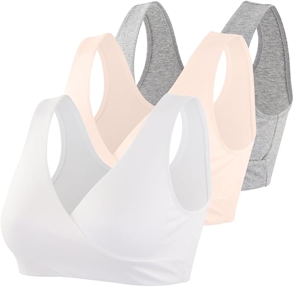 COLOMI Reggiseno Premaman Allattamento Reggiseno Allattamento in Cotone Senza Fili - 2