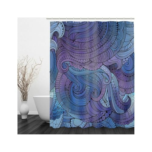 Rideau de douche lavable en tissu polyester pour éviter les moisissures - 2