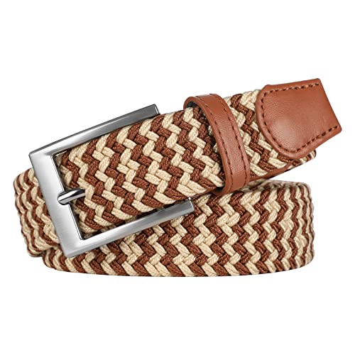 Lavemi Mens Belt, Stretch Elastic Casual Woven Sport Golf Braided Belts for Men,Gift Box2
