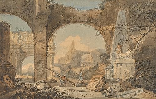 Tableau Composition classique par Girtin | Impression d'art mural vintage 60x90cm