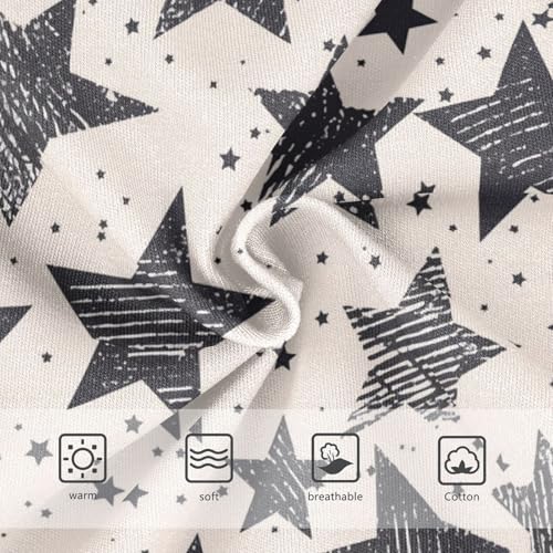 Wusikd Ink Stars Girls' Underwear Cotton Black Girls Briefs Soft Toddler Underwear 2T3