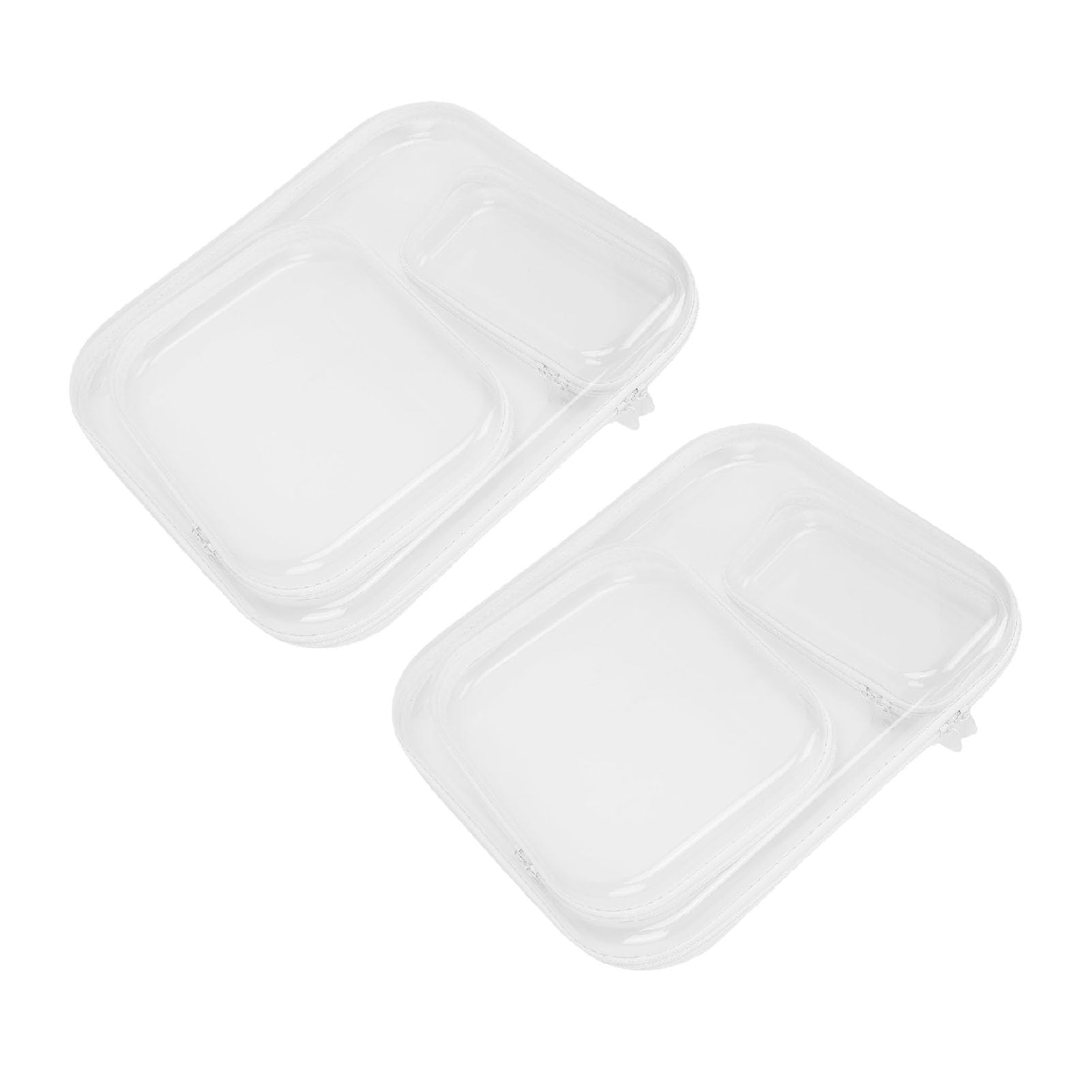 Mingzhe Transparent Hard Shell Zipper Case Set 6 Pcs for Jewelry and (6pcs)
