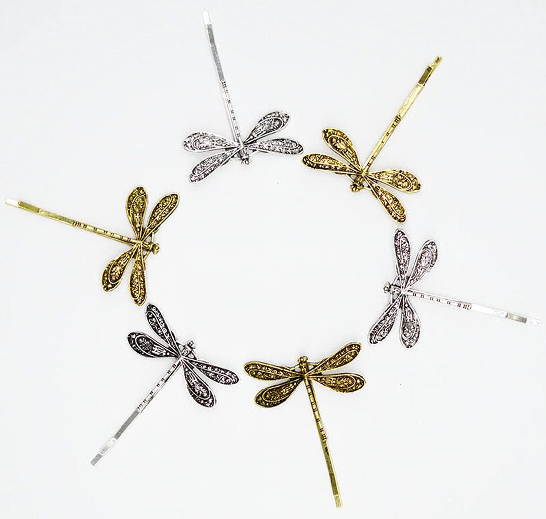 5/10Pcs Dragonfly Clips Decorative Dragonfly Hat Clip for Courtyard Patio U