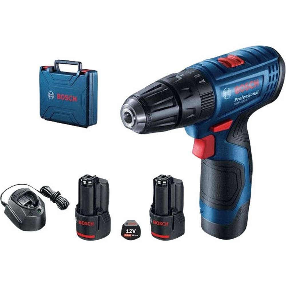 Trapano Avvitatore Bosch Professional GSR 12V-15 - Set Con 2 Batterie 2.0Ah, Caricabatterie E 39 Accessori, In Borsa - Foto 7