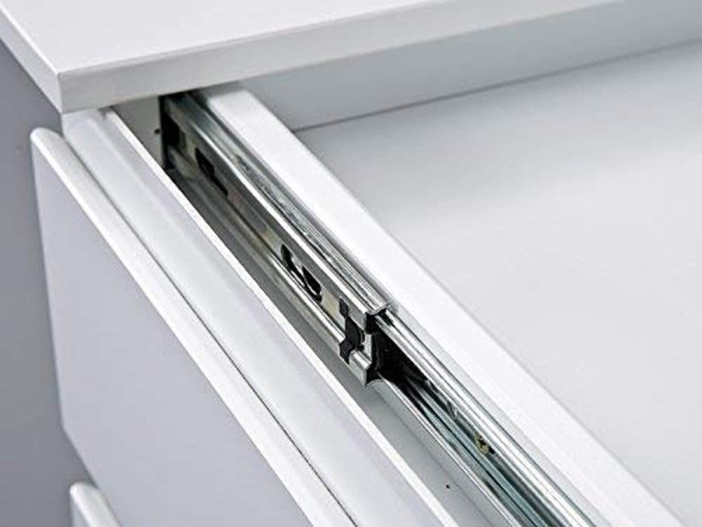 Inter Link - Schreibtisch - Ausziehbarer Schreibtisch - Funktionsschreibtisch - Ausziehbarer Schrank - Weiß Lackiert - Laptop Office, 36D x 72W x 66H cm