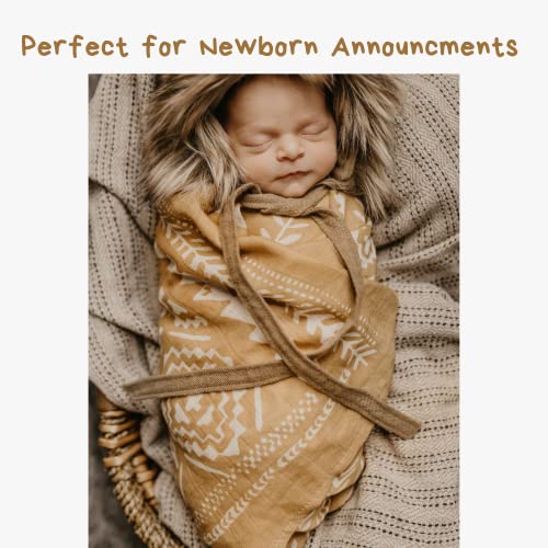 Image of Mini Wander Swaddles for Newborns Muslin Swaddle Blankets - Breathable Soft Gender Neutral Receiving Blanket Baby Essentials | 47 x 47 Cotton - (Tapestry (Honey Gold)
