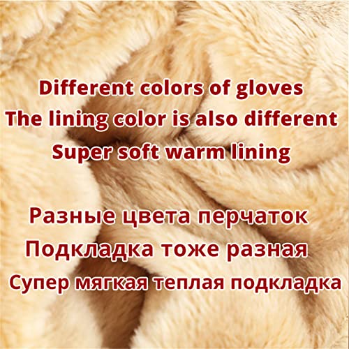 Guantes de Cuero cálidos de Invierno para Mujer