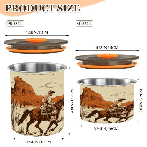 Envase de café ATTX 900ml acero inoxidable con tapa hermética miniatura 2
