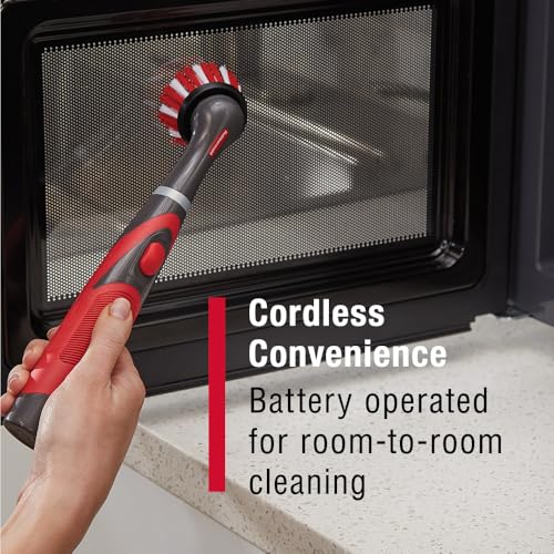 Image of Rubbermaid Reveal Power Scrubber 5-Piece Kit, Cordless Electric Battery Powered Spin Scrub Brush, Water Resistant, for Home /Kitchen /Bathroom /Grout /Tile /Shower /Tub