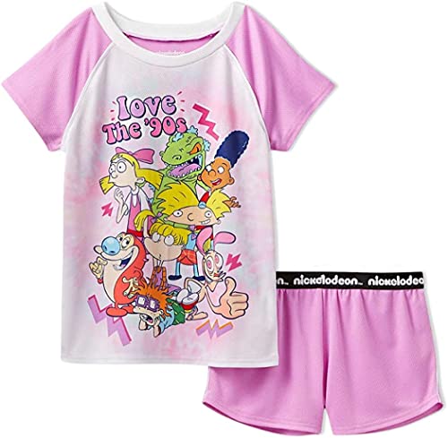 Nickelodeon Love The 90's Girls 2pc Pajama Set, Purple, 10