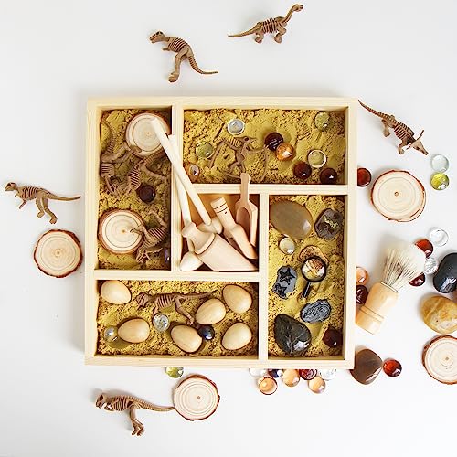 Dinosaur Sensory Play Tray with Loose Parts Play...