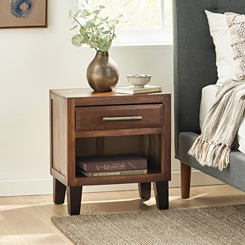 Christopher Knight Home Luna Acacia Wood Night Stand, Brown Mahogany #TOP1