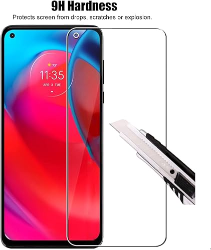 Miniatura 5 de (3+3 para Motorola Moto G Stylus 5G (no apto para 4G), paquete de 3 protectores de pantalla de vidrio templado con protector de lente de cámara,
