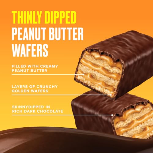 Image of SkinnyDipped Dark Chocolate Peanut Butter Wafer, 3.17oz | 4 Pack