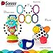 Sassy Discover The Senses Developmental Gift Set for Newborns and Up | Includes Bumpy Ball, High Chair Toy, Water-Filled Teether, 6 Piece Ring O’ Links