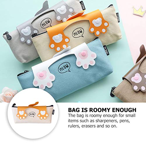 NUOBESTY Bolsa para lápis de animal com desenho de animal, estojo para caneta de grande capacidade,