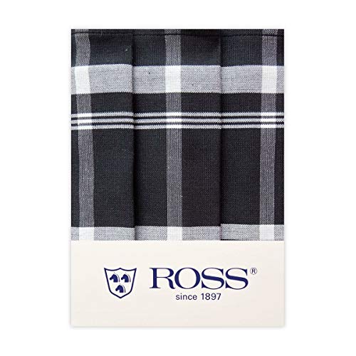Ross - Exclusiv - Geschirrtücher Halbleinen - 0910-3er-Pack (50 x 70cm Schwarz)