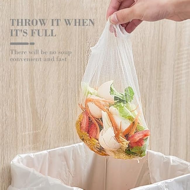 Cabilock Kitchen Sink Organizer 2Pcs Adjustable Suction Cup Garbage Bag Holder Plastic Trash Bag Holder for Kitchen and Bathroom 7 09X2 76X2 95 Inch