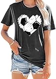 Soccer Heart T Shirt Soccer Ball Shirt Women Soccer Graphic T Shirts Game Day Soccer Shirt Soccer Mom Shirt