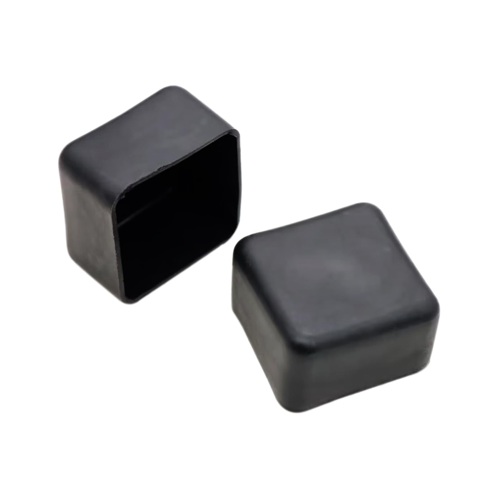 Tapa de canal de puntal de 1-5/8 pulgadas, tapa cuadrada de plástico negro para extremo de canal de puntal para proteger el extremo del canal, paquete de 50 (negro)