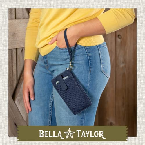 Bella Taylor Cell Phone Wristlet Wallet For Women With Smartphone Pocket And Rfid Protection, Vintage Navy #TOP1