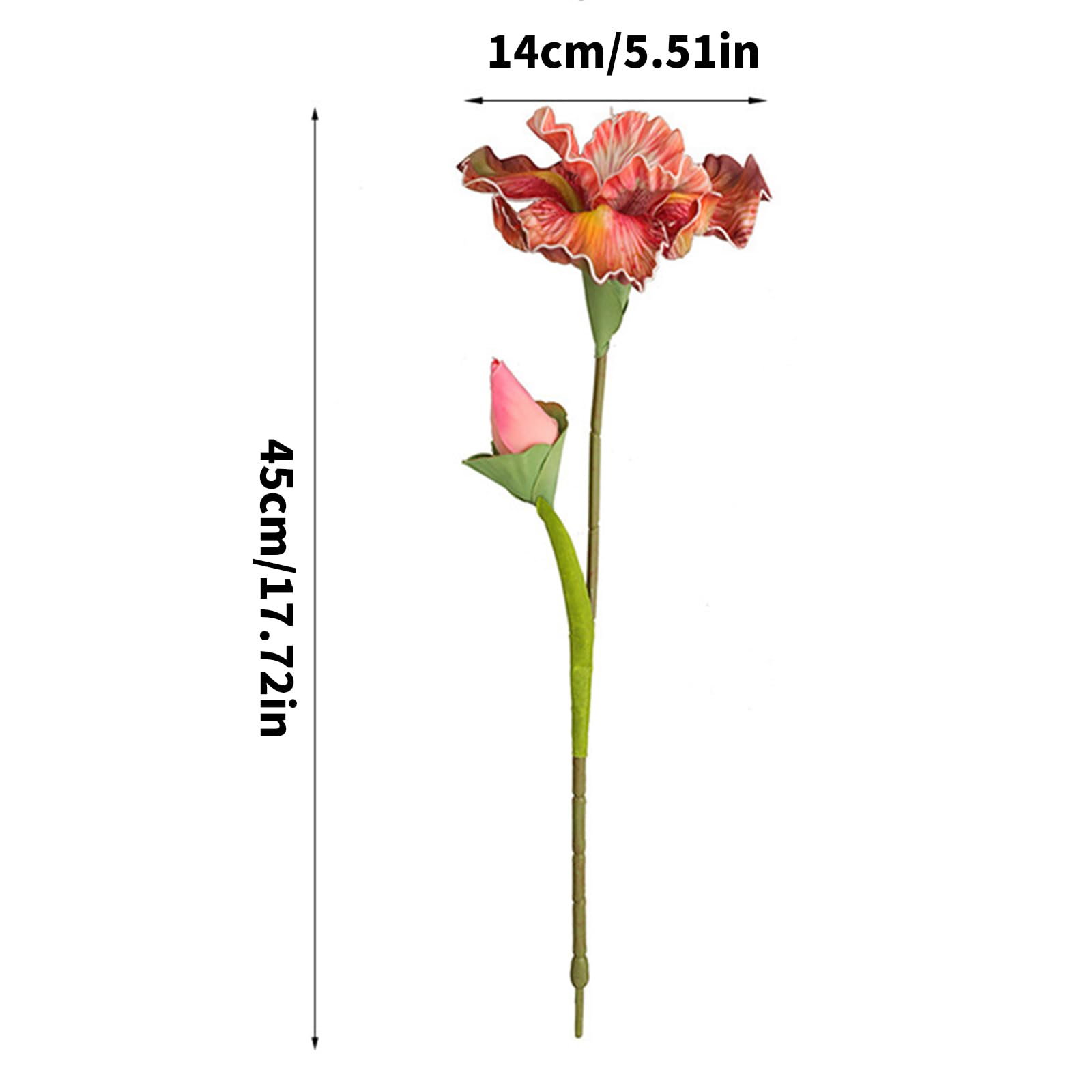 10 künstliche Blumen, Höhe: 45 cm, hohe lichtbeständige Kunstblume für Hochzeitssträuße, Heimdekoration, Hochzeit, Weihnachtsdekoration