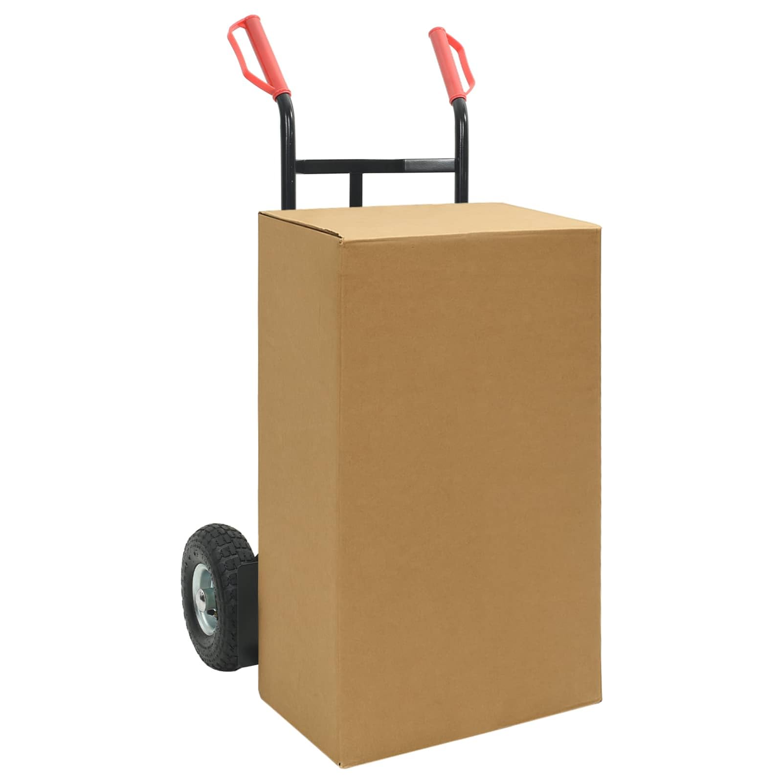 Handwagen Schwarz und Rot 57 x 46 x 113 cm Stahl Werkzeug Model4019013