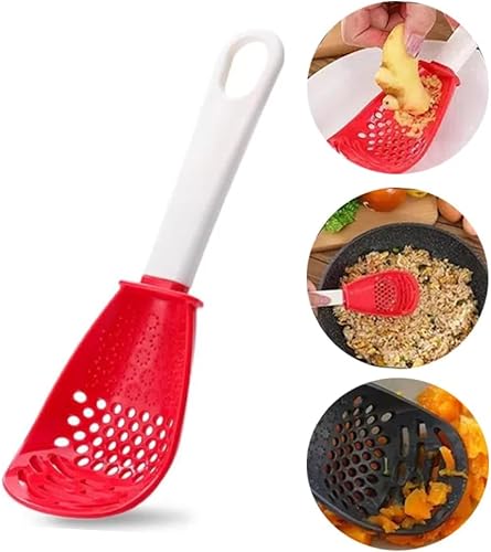 Cuchara de cocina multifuncional 6 en 1, cuchara de silicona resistente al calor de grado alimenticio, cuchara de espátula de silicona para cocinar,