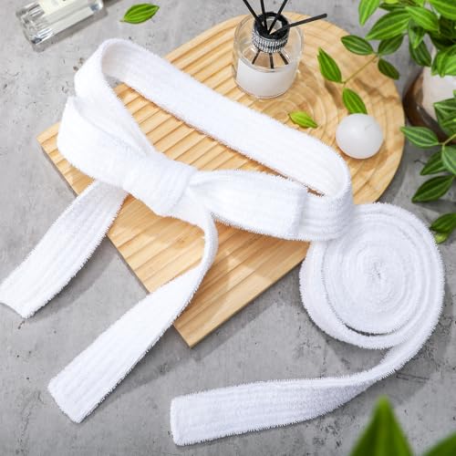 Janmercy 2 Pcs Robe Belt Replacement Cotton Terry Cloth Hotel Bathrobe Belt Robe Tie for Women Men, 71 x 2 Inch2