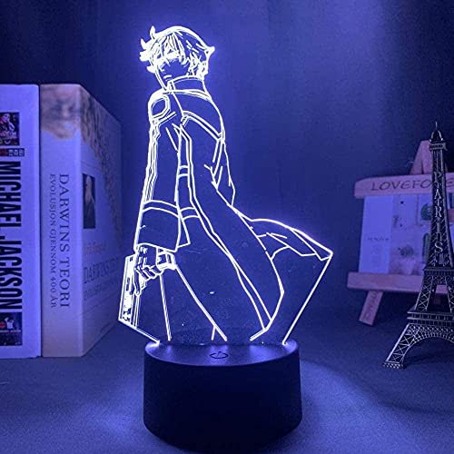 3D Night Light Japonais Anime Illusion Led Décor Lampe Led Lampe L'irrégulier à Magic High School Tatsuya Shiba pour Chambre Décor Veilleuse Cadeau D'anniversaire-Télécommande Cover