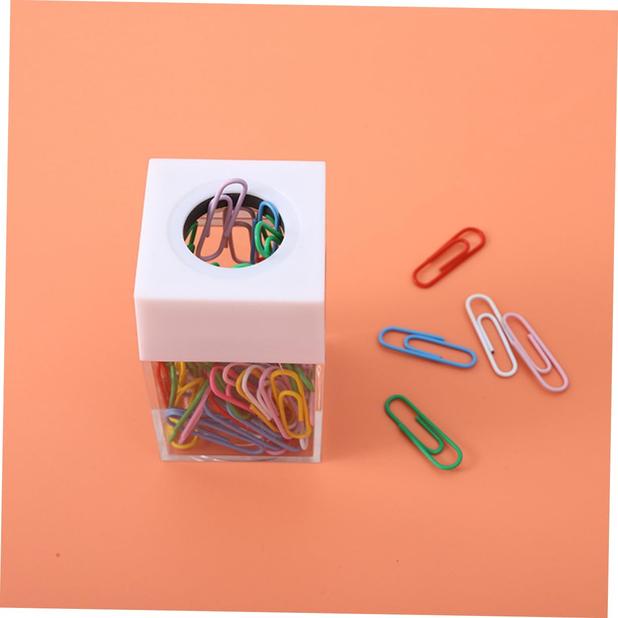 Tofficu 10piezas Organizador De Clips Magnético Transparente Forma De Cuadro De Recipientes Para y Aula