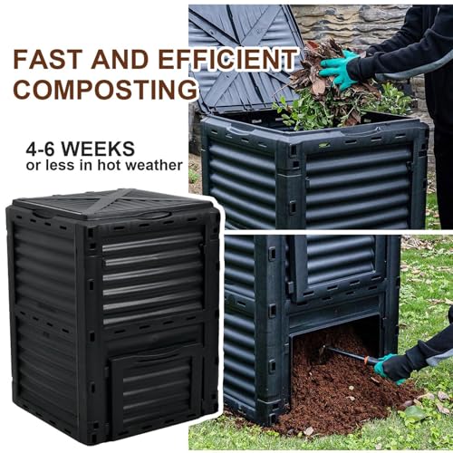 Convertisseur de compost de jardin extérieur haute capacité pour biodéchets