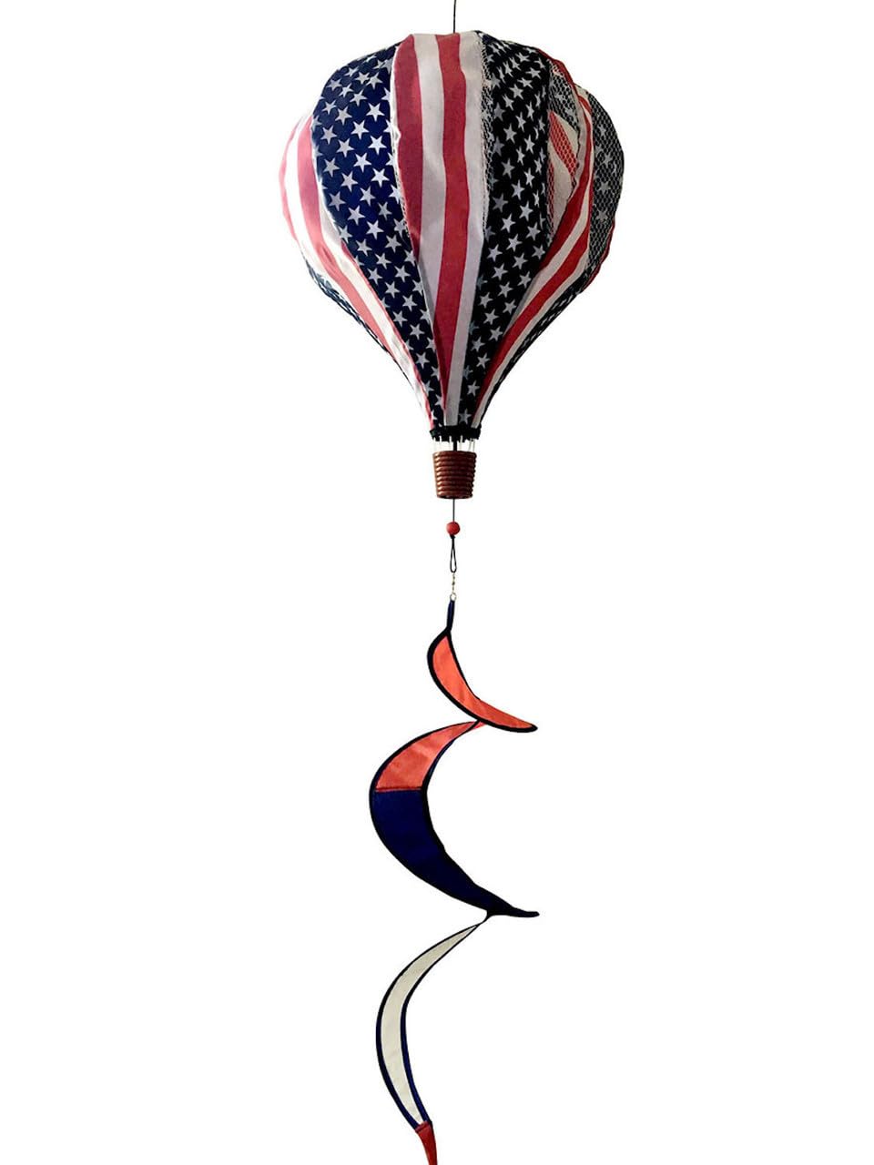 Amazon.com: Red White & Blue Deluxe Hot Air Balloon Wind Twister