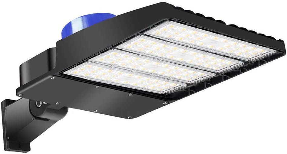 LED Parking Lot Lights 250W, 32000LM Super Efficiency, 5000K LED Street Lights Shoebox Pole Lights with Photocell, Replaces 1000W Halide Waterproof Outdoor Commercial Area Road Lighting(Arm Mount)