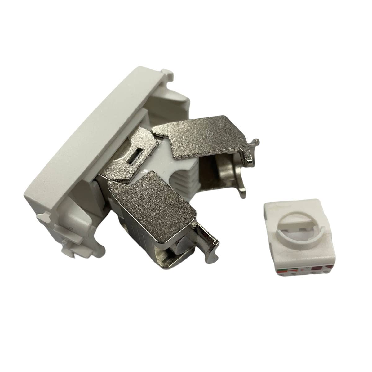 96 301 6A W   Presa Keystone 8P8C RJ45 non schermata   Cat.6a   UTP   Crimpaggio senza utensile   Bianca   Alpha Elettronica