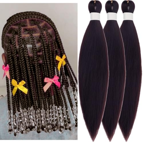 Kids Braiding Hair Pre stretched Color 2 Braiding Hair for Kids Girls 16 inch