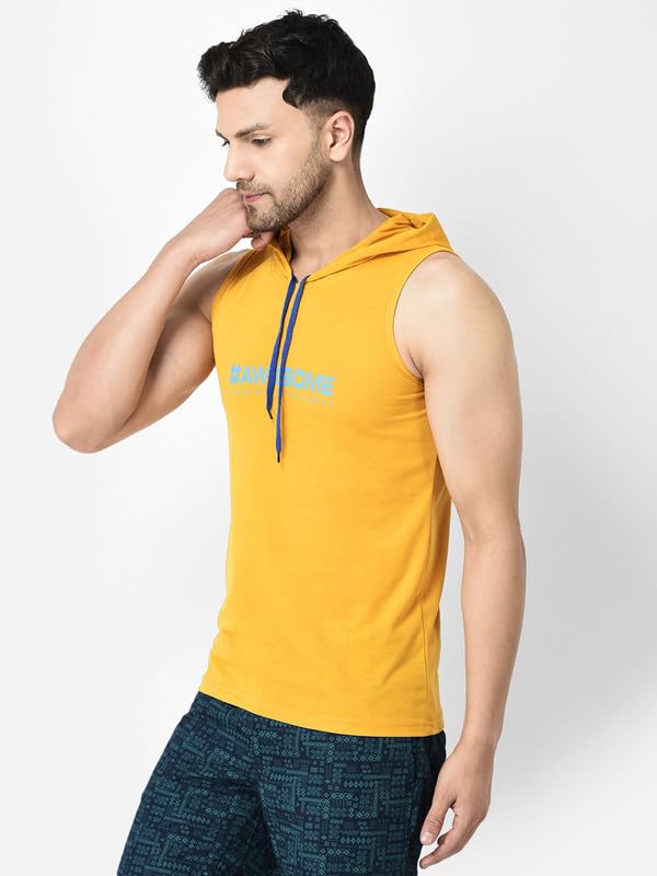 Image of INVOKE TREND Stylish Men's Sleeve Less Hooded Tshirt /Sando