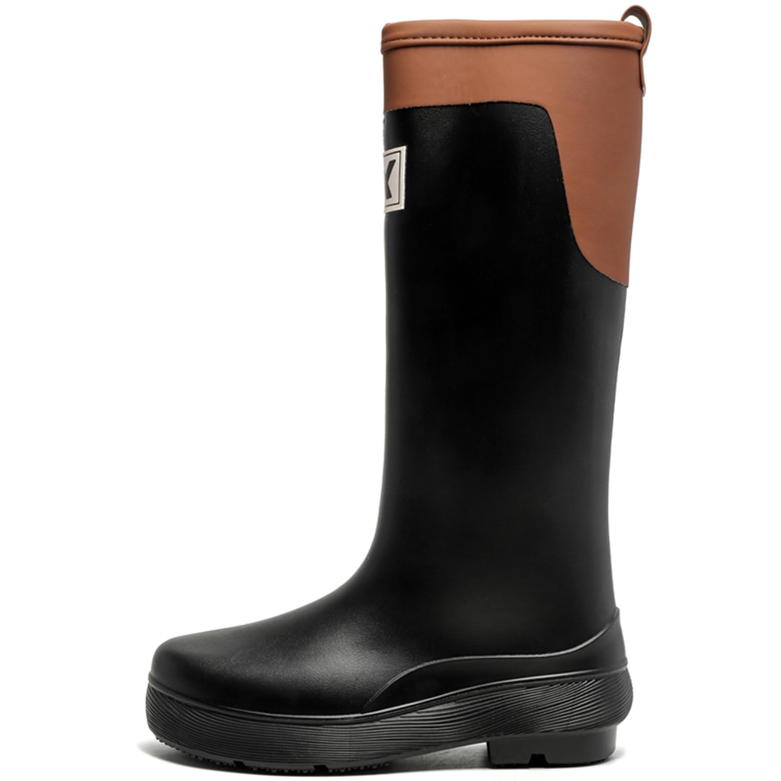 Bottes de pluie pour femme, hauteur moyenne, chaussures de jardin imperméables en PVC avec semelle antidérapante, légères et confortables pour l'extérieur et les jours de pluie