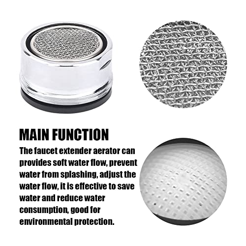 Keleapeker 8 Pcs Faucet Aerator, Universal Replacement Parts 15/16-Inch 24Mm Stainless Steel Core Brass Shell With Washers And Wrench, Faucet Filter For Kitchen Bathroom Sink #TOP5