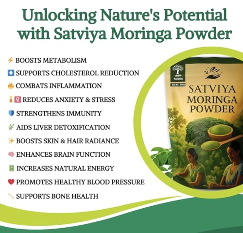 Image of Moringa Powder Organic India 500g, Pure Natural Moringa Leaves powder, Ayurvedic Superfood for Naturally Boost Energy Levels, Immunity, Boost Energy Level & Digestion