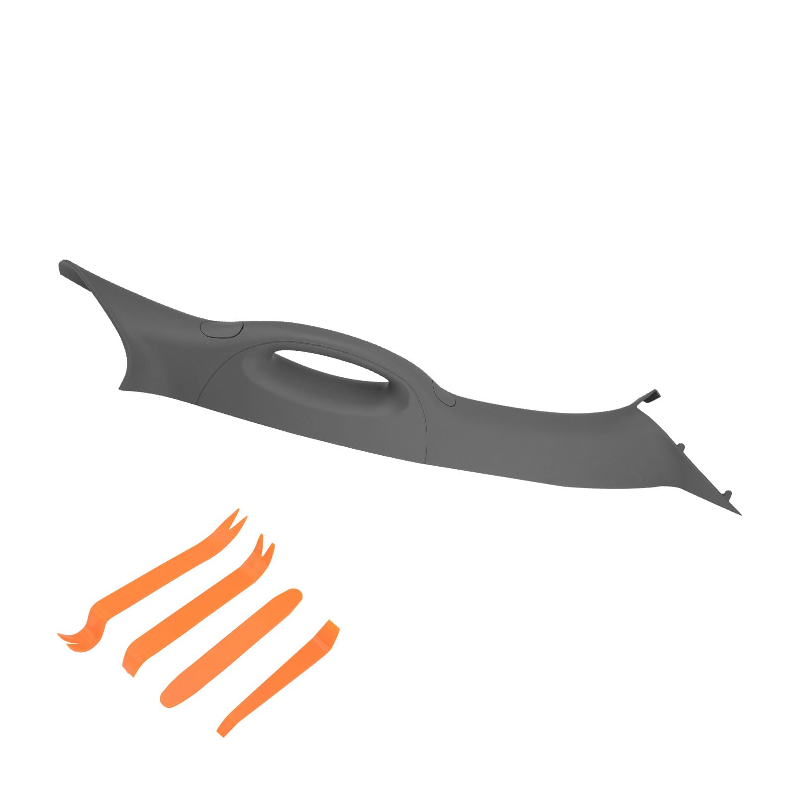 HQPASFY A Pillar Interior Trim Handle Passenger Side Compatible with 2004-2008 Ford F150 2006-2008 Lincoln Mark LT Replace# 4L3Z-1503598-AAB, 4L3Z1503598AAB (Gray)