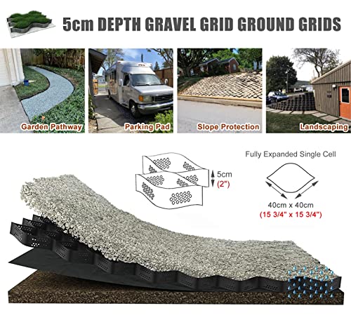Grille de sol pour parking de camping-car et aménagement de cour en gravier - 2