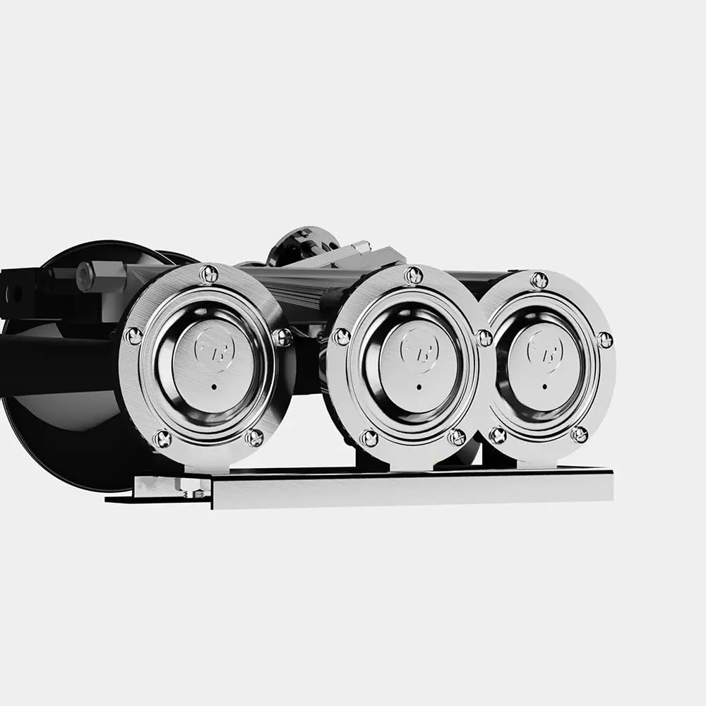 NEU BABY TRIO | Klaxon Basuri Musicaux Melodie Trompes | 12-24 Volts | 130 DB 3 Super Puissant Trompette | 16 Son Pour Camion,Tracteur,Agricoles,4x4,Van,Voiture