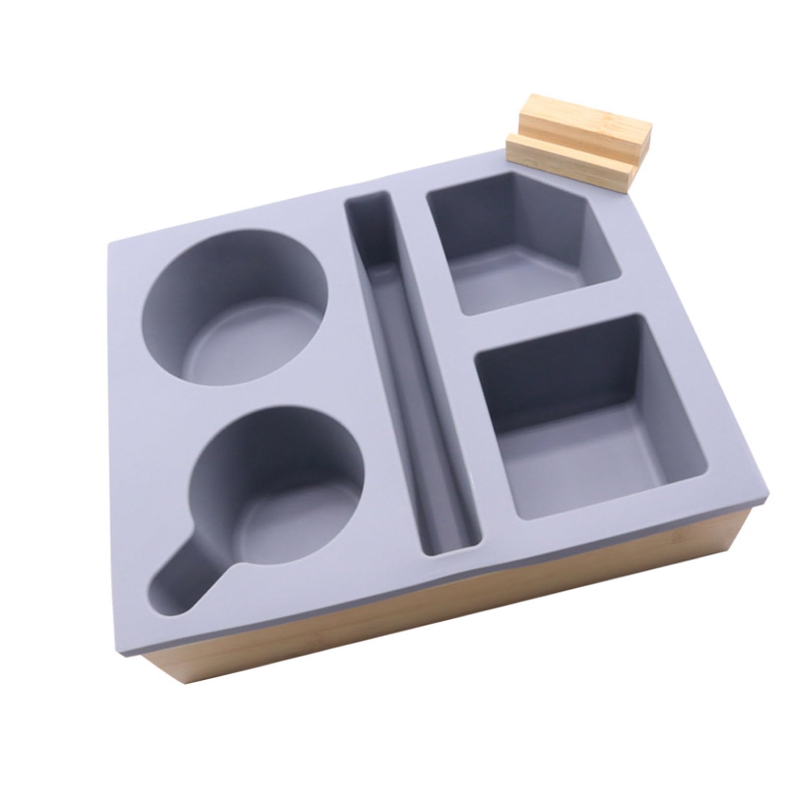 Tsophreniq Multifunctional Silicone Organiser for Cups and Smartphones Practical Couch Cup Holder Tray for Snacks Beverages Rack Flexible Armrest Tray