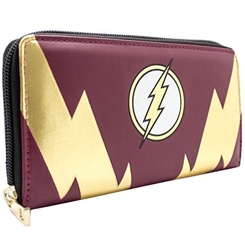 Cartera de DC Comics Flash Rayo de oro Rojo