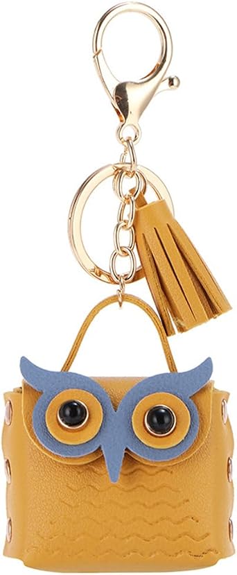 Mini Coin Purse Keychain Cute Owl Keychain Owl Blessing Keyring Key Chain Pendant Coin Purse Keychain for Women Men Purse Bandbag Backpack Keyring Decoration