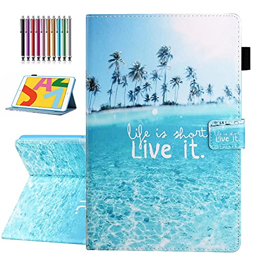 YUNHOTIC Case for iPad 9th/8th/7th Gen 10.2 inch - Beach